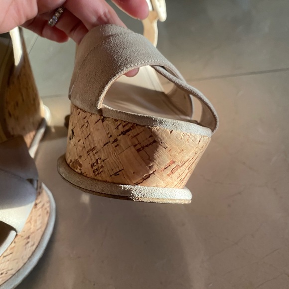 Prada suede beige cork platform wedge - Picture 13 of 13